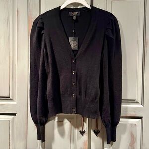 Black Cashmere Cardigan